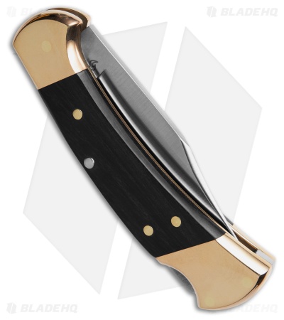 Buck 112 Ranger Bowie Lockback Knife Ebony w/ Medallion (3" Satin S30V) 0112BO22