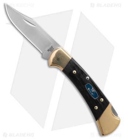 Buck 112 Ranger Bowie Lockback Knife Ebony w/ Medallion (3" Satin S30V) 0112BO22