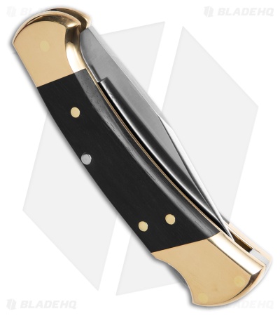 Buck 112 Ranger Clip Lockback Knife Ebony w/ Medallion (3" Satin S30V) 0112BO21
