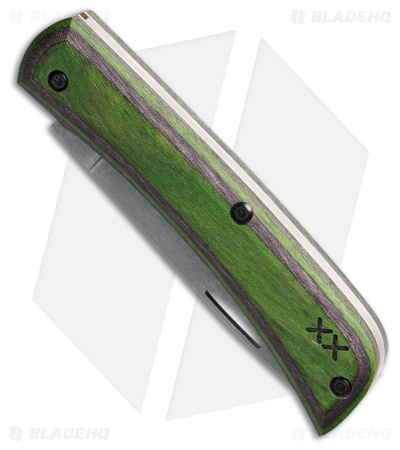 Case Knives Sod Buster Jr. Knife 3.6" Green/Black Laminate Wood (XR7137 S35VN)