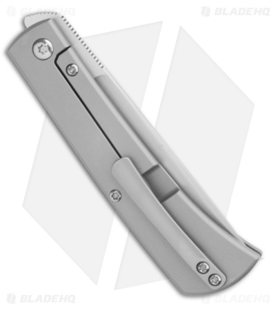 ESNYX Silver Line Workhorse Front Flipper Frame Lock Knife Ti/BB (3.2" Satin)