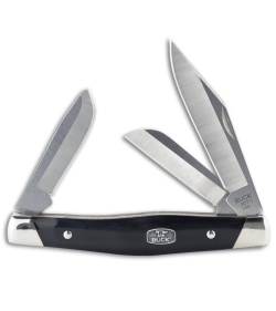 Buck 301 Stockman Slip Joint Knife Black Acetal Copolymer (3" Satin 420HC)