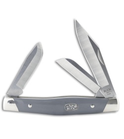 Buck 301 Stockman Slip Joint Knife Gray Acetal Copolymer (3" Satin 420HC)