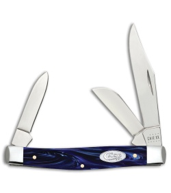 Case Knives Medium Stockman Knife 3.25" Blue Pearl Kirinite (10344 SS) 23442