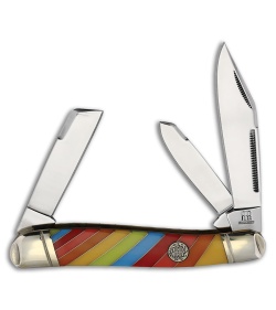 Rough Ryder Lollipop Texas Stockman Knife 3.5" Spectrum Polymer RR2472