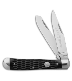 Boker Trapper Traditional Pocket Knife Jigged Black Bone (Satin D2)