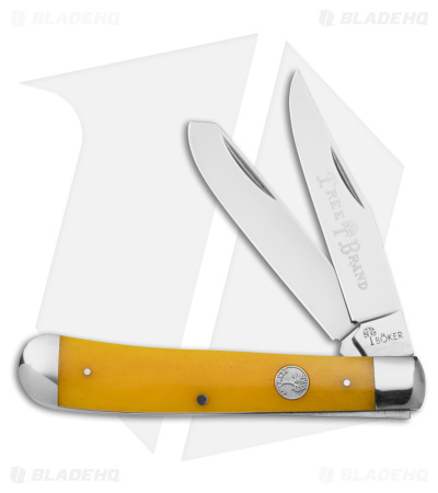 Boker Trapper Traditional Pocket Knife Smooth Yellow Bone (Satin D2)