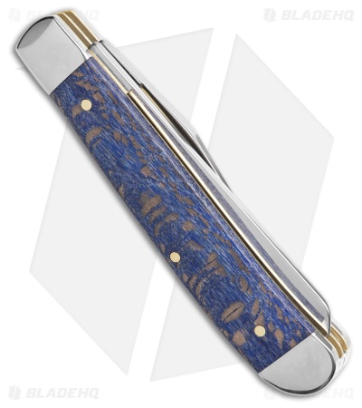 Case Knives Mini Trapper Knife Blue Sycamore Wood