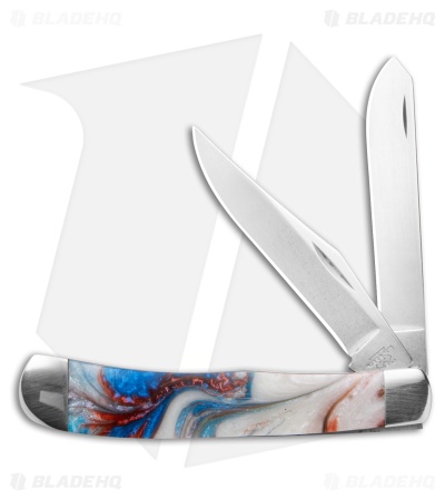 Bear and Son Trapper Slip Joint Knife 3.13" Coral Reef