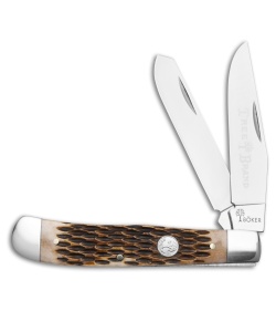 Boker Trapper Slip Joint Knife Amber Jigged Bone (3.2" Satin) 110890