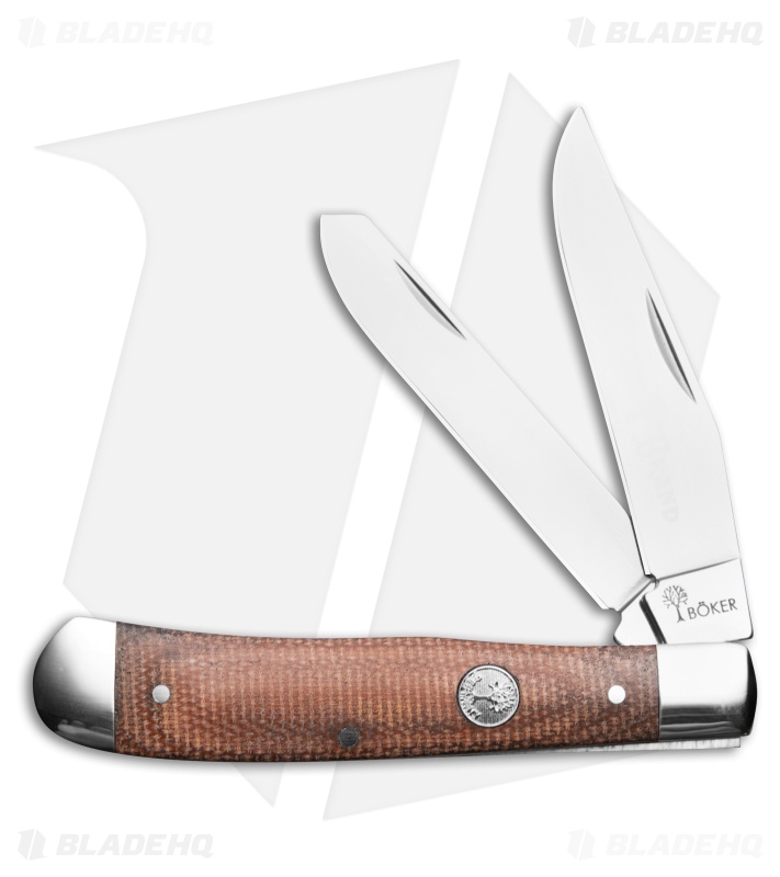 Boker Trapper Slip Joint Knife Canvas Micarta Brown (3.2" Satin) 110889