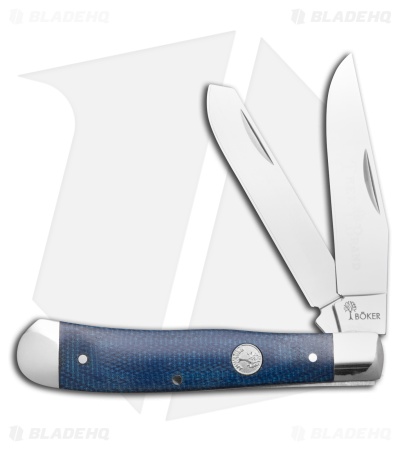 Boker Trapper Slip Joint Knife Canvas Micarta Denim (3.2" Satin) 110887