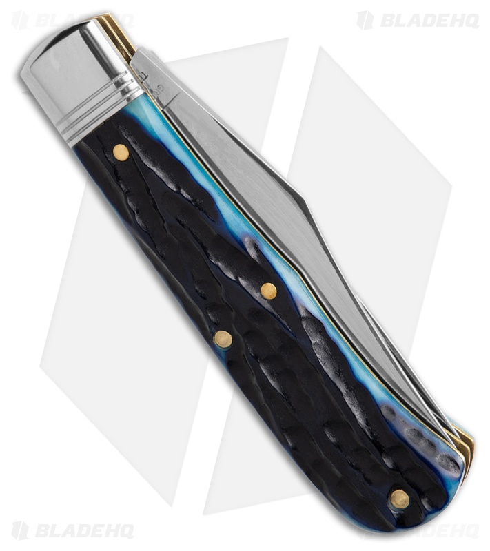 GEC Tidioute Cutlery French Creek Trapper Continental Blue Bone(3.1" Satin)