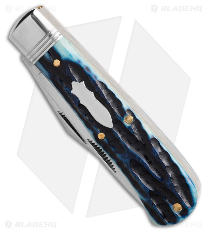 GEC Tidioute Cutlery French Creek Trapper Continental Blue Bone(3.1" Satin)