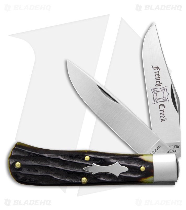 GEC Tidioute Cutlery French Creek Trapper Pine Bark India Jigged Bone(3.1" Satin