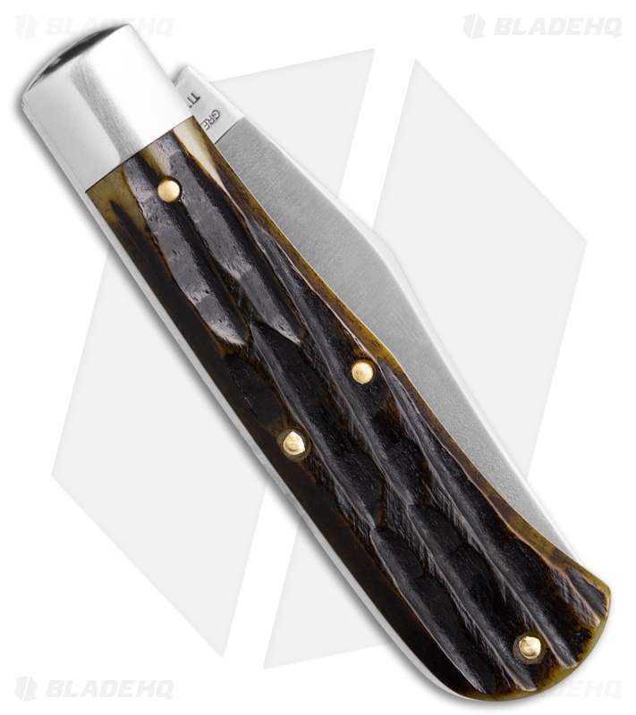 GEC Tidioute Cutlery French Creek Trapper Pine Bark India Jigged Bone(3.1" Satin