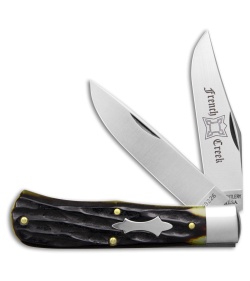 GEC Tidioute Cutlery French Creek Trapper Pine Bark India Jigged Bone(3.1" Satin