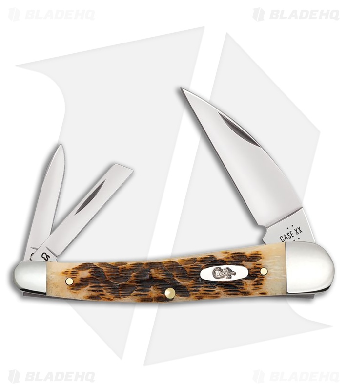 Case Knives Seahorse Whittler Knife 4" Amber Jigged Bone (6355WH CS) CA30094