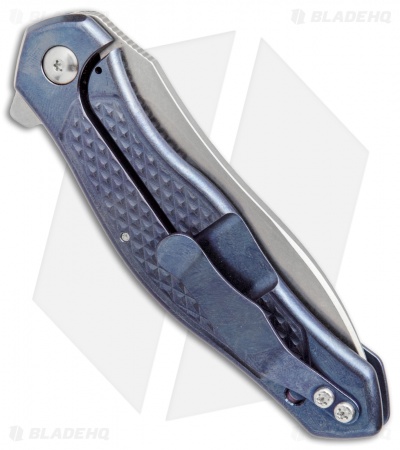McGinnis Pro Line Valve Frame Lock Knife Blue Ti (3.25" Stonewash) *Collection*