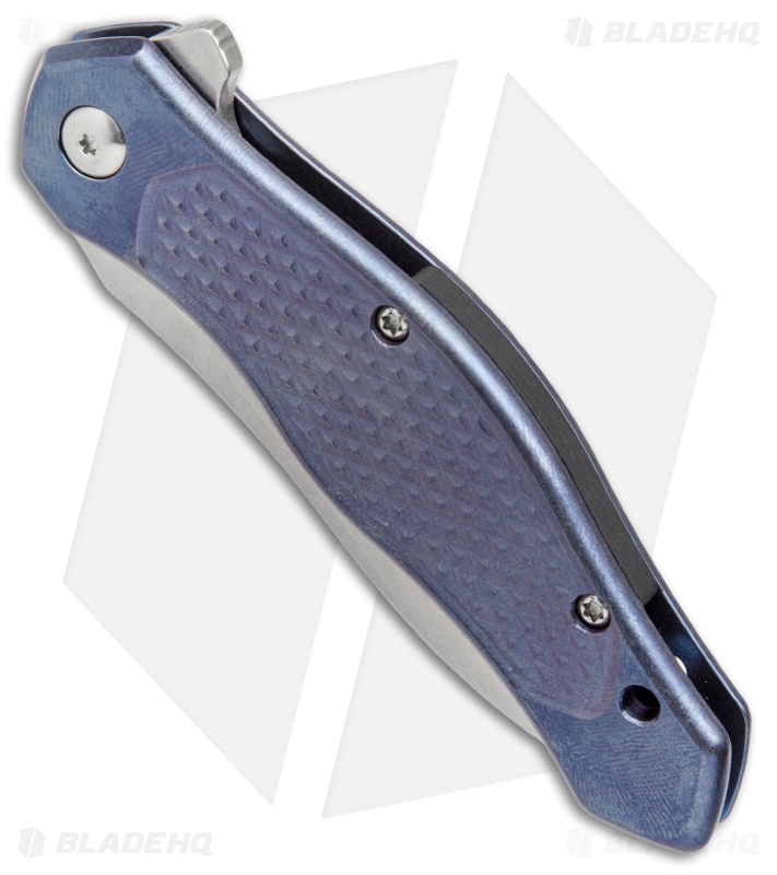 McGinnis Pro Line Valve Frame Lock Knife Blue Ti (3.25" Stonewash) *Collection*
