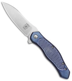 McGinnis Pro Line Valve Frame Lock Knife Blue Ti (3.25" Stonewash) *Collection*