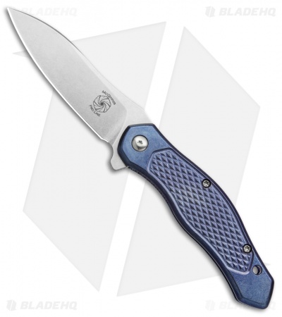 McGinnis Pro Line Valve Frame Lock Knife Blue Ti (3.25" Stonewash) *Collection*