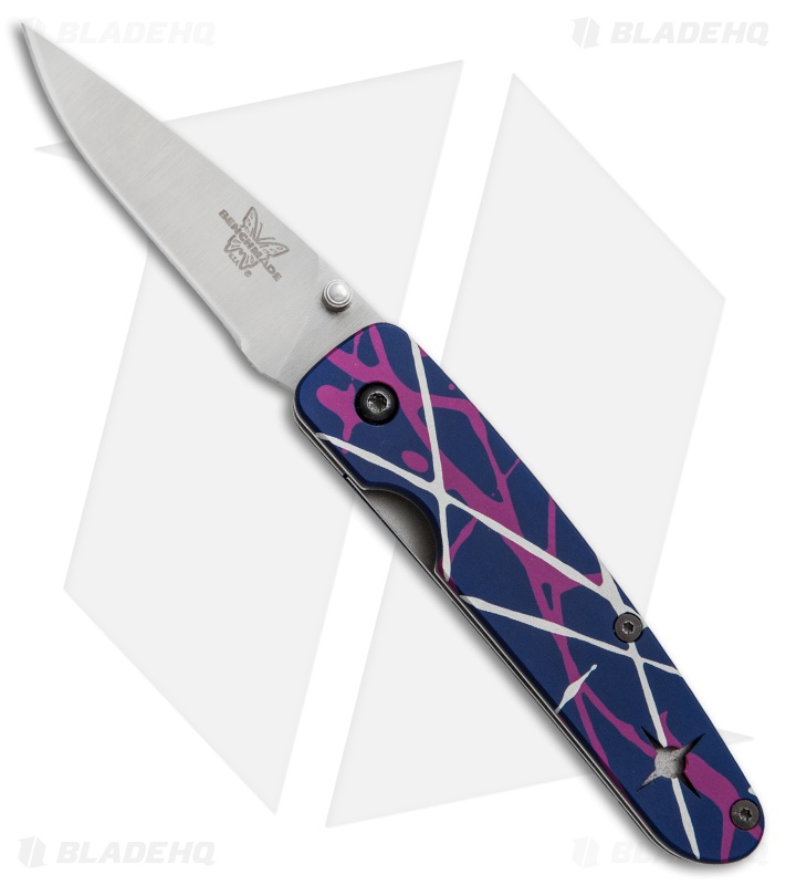 Rare Benchmade 855-01 Liner Lock Knife Color Trails (2.9" Satin)