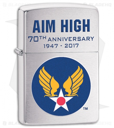 Zippo Lighter Air Force Hap Arnold Wings (Brushed Chrome) 11592