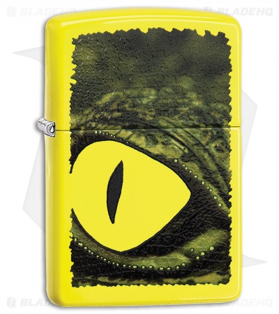 Zippo Lighter Alligator Eye (Neon Yellow) 12297