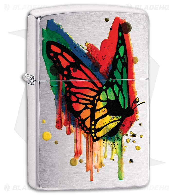 Zippo Lighter Butterfly (Brushed Chrome) 11978 