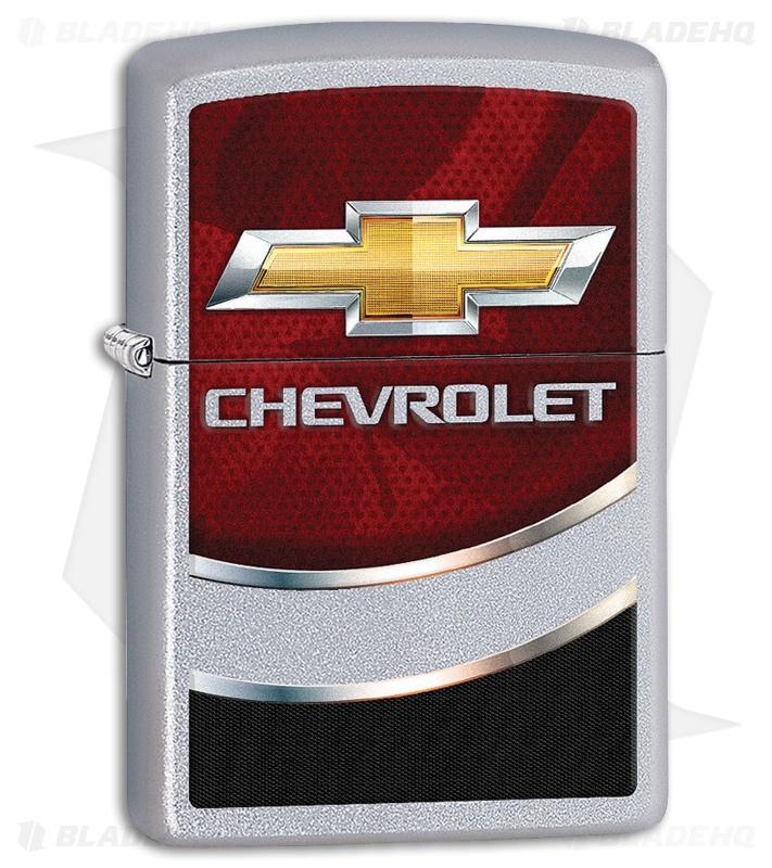 Zippo Lighter Chevrolet Bowtie Logo (Satin Chrome) 11839