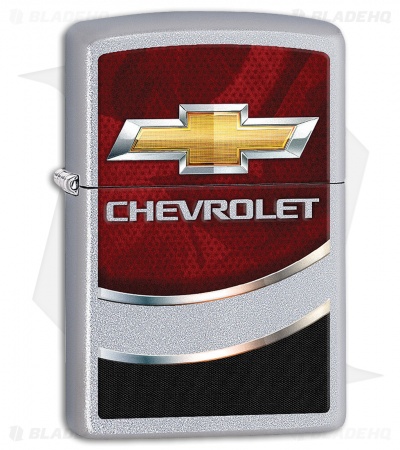 Zippo Lighter Chevrolet Bowtie Logo (Satin Chrome) 11839