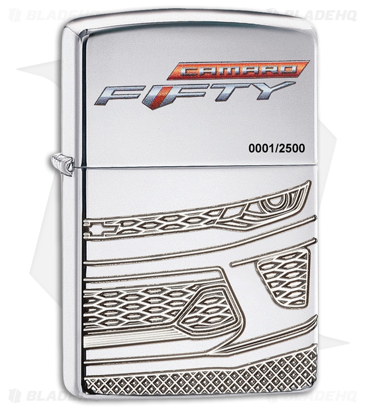 Zippo Lighter Chevy Camaro 50th Anniversary (High Polished Chrome) 12354