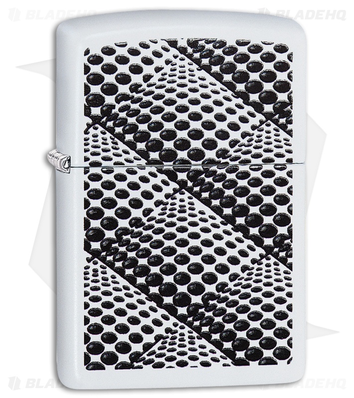 Zippo Lighter Dots and Boxes (White Matte) 12301
