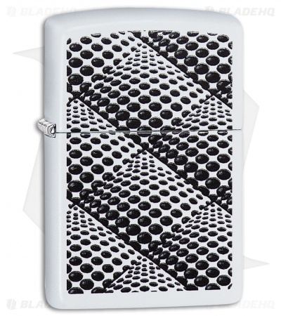 Zippo Lighter Dots and Boxes (White Matte) 12301