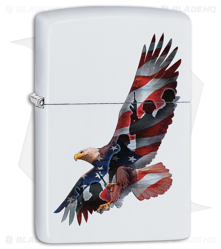 Zippo Lighter Eagle (White Matte) 12303