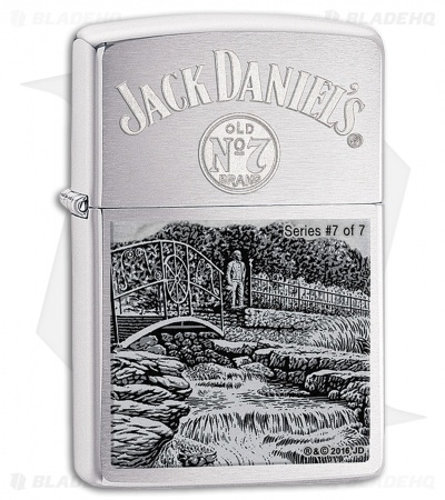 Zippo Lighter Jack Daniels Scene Series 7 (Brushed Chrome) 11591