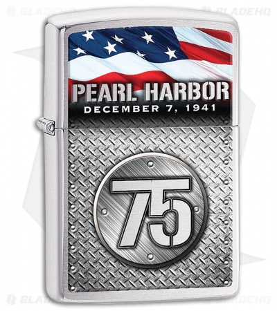 Zippo Lighter Pearl Harbor 75th Anniversary (High Polish Chrome