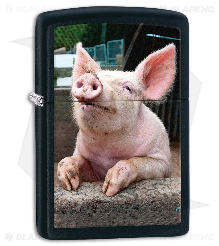 Zippo Lighter Pig Dreaming (Black Matte) 11982 