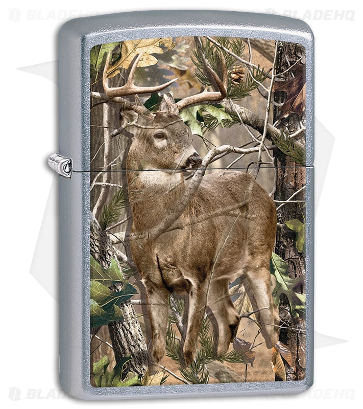 Zippo Lighter Realtree Whitetail (Street Chrome) 11829