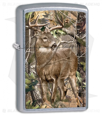 Zippo Lighter Realtree Whitetail (Street Chrome) 11829
