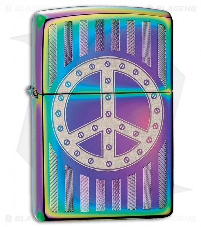 Zippo Lighter Rivet Peace Sign (Spectrum) 12330 