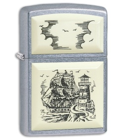 Zippo-Lighter-Scrimshaw-Ship-