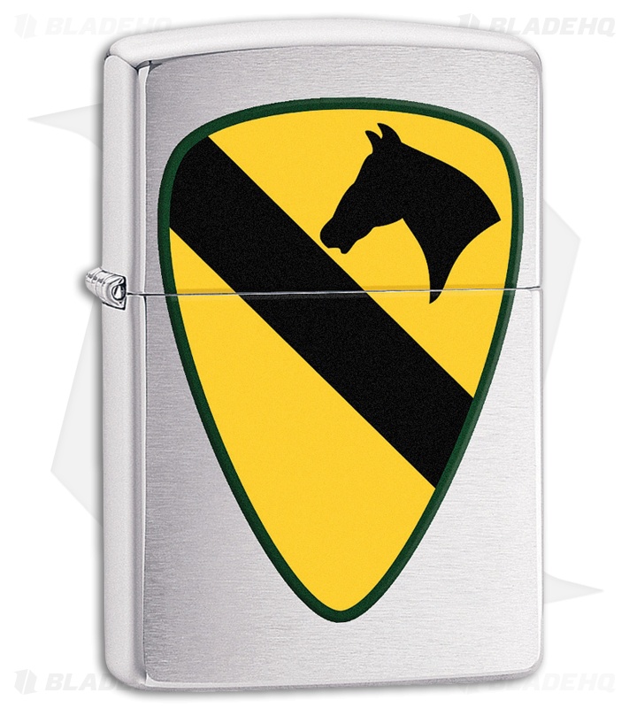 Zippo Lighter US Army 1st Cavalry (Brushed Chrome) 11596
