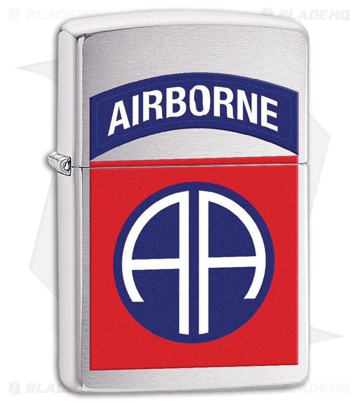 Zippo Lighter US Army 82nd Airborne (Brushed Chrome) 11593