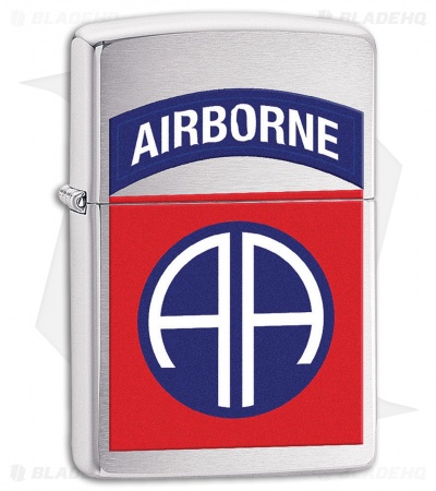 Zippo Lighter US Army 82nd Airborne (Brushed Chrome) 11593 - Blade 