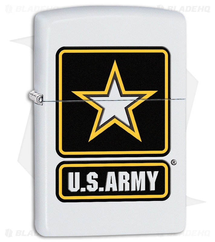 Zippo Lighter US Army Star (White Matte) 11975
