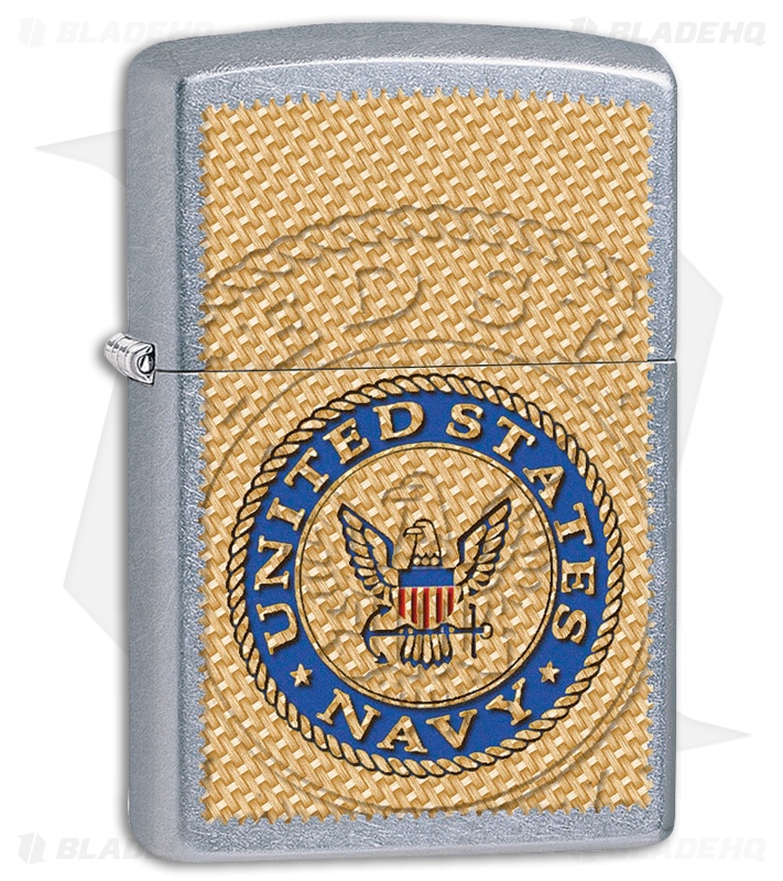 Zippo Lighter US Navy (Street Chrome) 11896