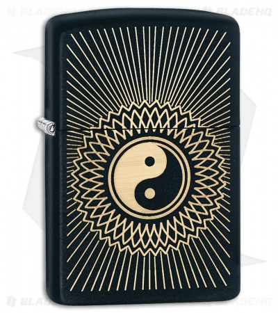 Zippo Lighter Yin Yang 2 (Black Matte) 12317