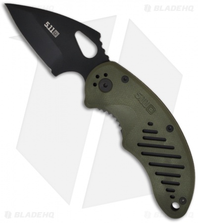 5.11 Tactical DRT Spear Point Liner Lock Knife Green FRN (2.625